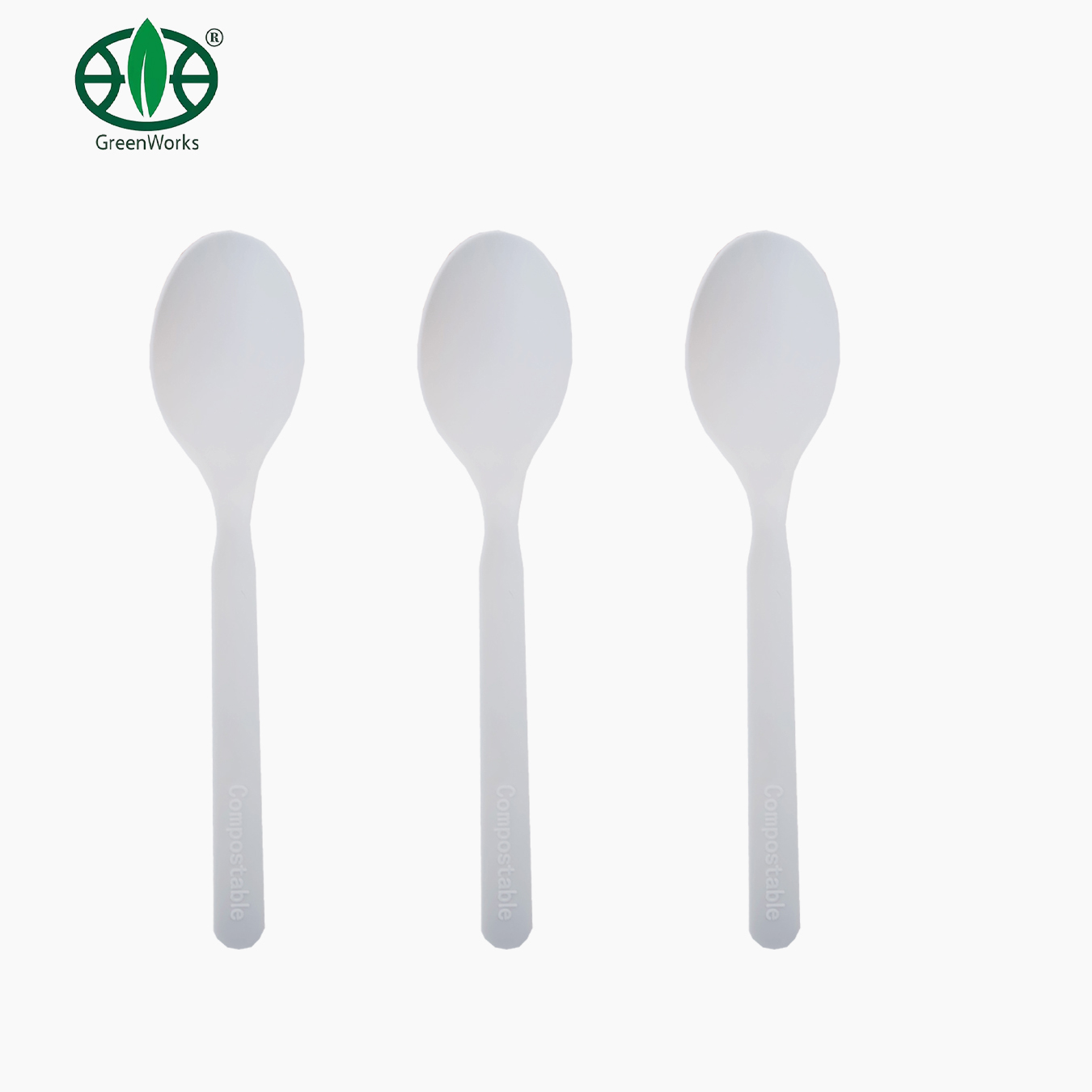 BPI certified HJ-PLA-06(PW) biodegradable compostable CPLA kraft paper wrapped spoon cutlery utensils tableware