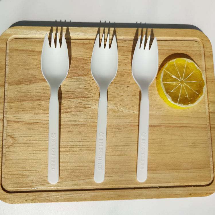 2022 GreenWorks HJ-PLA-21 spork Compostable eco-friendly biodegradable CPLA spork in bulk tableware flatware cutlery utensils sets